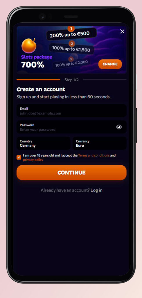 sign up app aphrodite casino